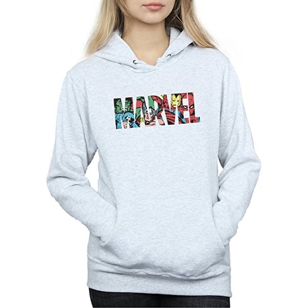 Marvel Comics Womens/Ladies Infill Logo Heather Hoodie