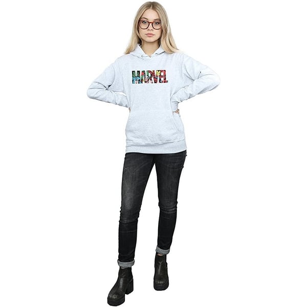 Marvel Comics Womens/Ladies Infill Logo Heather Hoodie