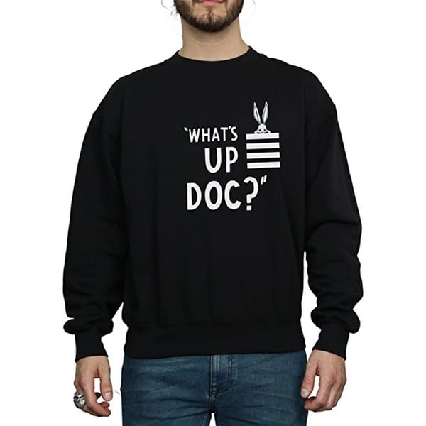 Looney Tunes Unisex Adult What´s Up Doc Bugs Bunny Stripe Sweatshirt