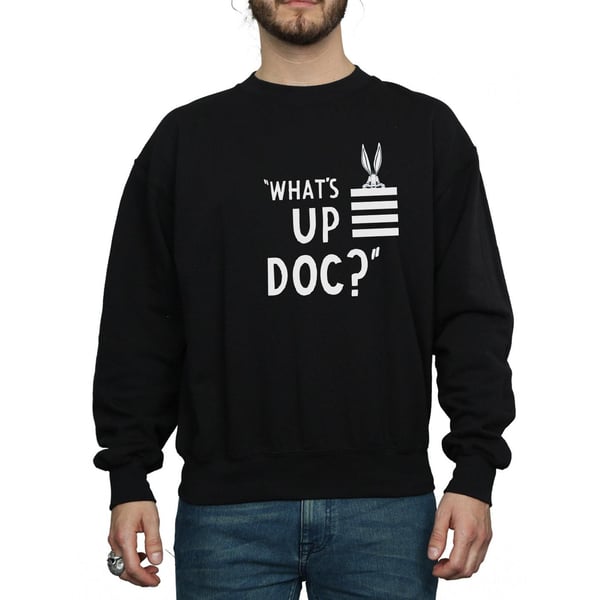 Looney Tunes Unisex Adult What´s Up Doc Bugs Bunny Stripe Sweatshirt