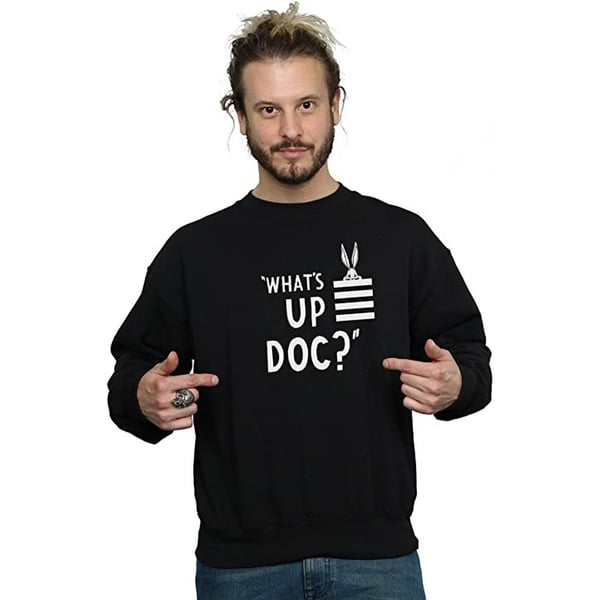 Looney Tunes Unisex Adult What´s Up Doc Bugs Bunny Stripe Sweatshirt