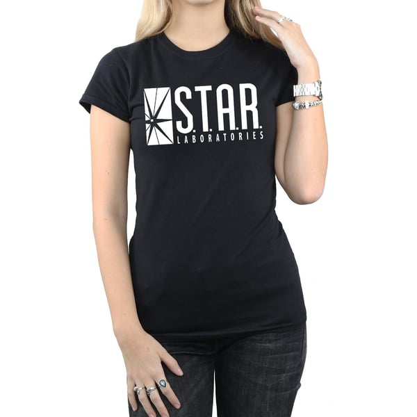 DC Comics Womens/Ladies The Flash STAR Labs Cotton T-Shirt