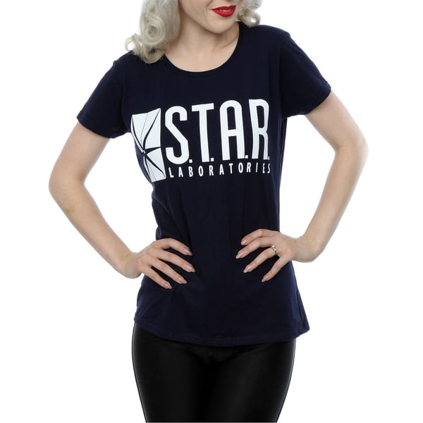 DC Comics Womens/Ladies The Flash STAR Labs Cotton T-Shirt