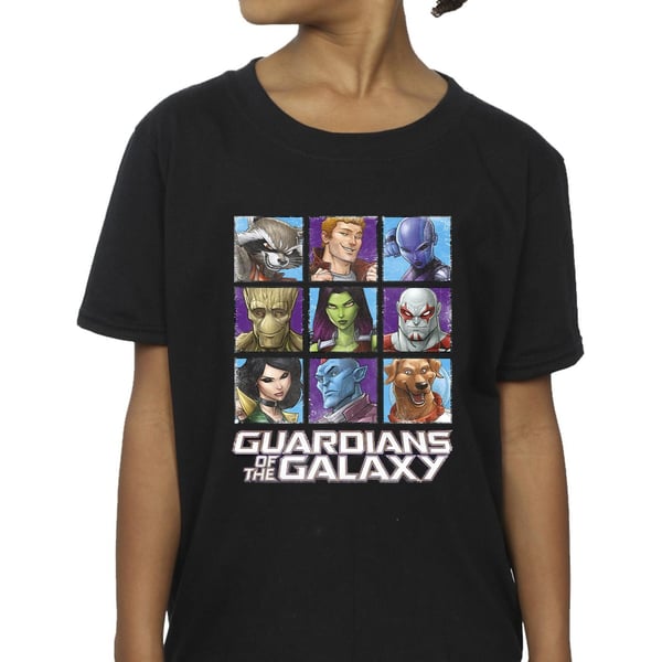 Guardians Of The Galaxy Girls Character Squares Cotton T-Shirt