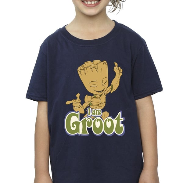 Guardians Of The Galaxy Girls Groot Dancing Cotton T-Shirt