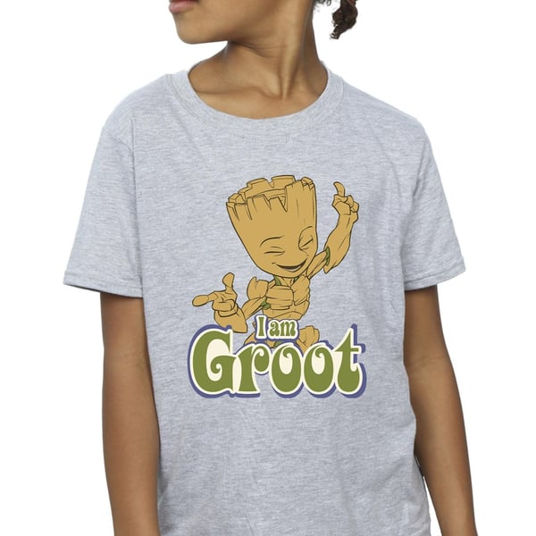 Guardians Of The Galaxy Girls Groot Dancing Cotton T-Shirt