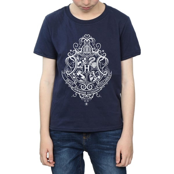 Harry Potter Boys Hogwarts Draco Dormiens Crest T-Shirt