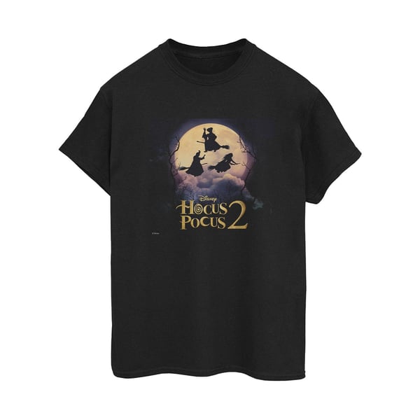 Disney Dam/Dam Hocus Pocus Witches Flying T-shirt i bomull i boyfriend-modell
