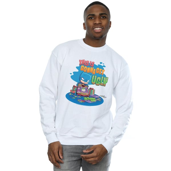DC Comics Mens Super Friends Batman Joker Christmas Jumper Sweatshirt