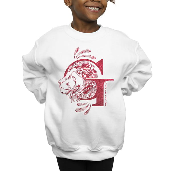 Harry Potter Girls Gryffindor Glitter Sweatshirt