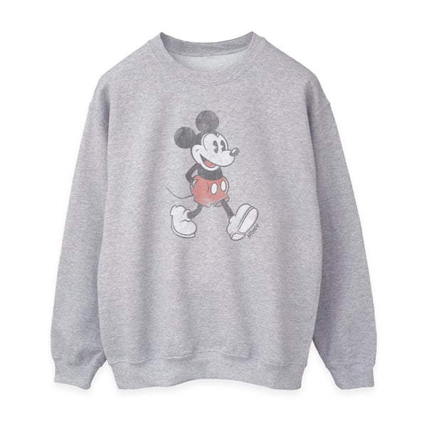 Disney naisten/naisten kävelevä Mikki Hiiri -melange-collegepaita