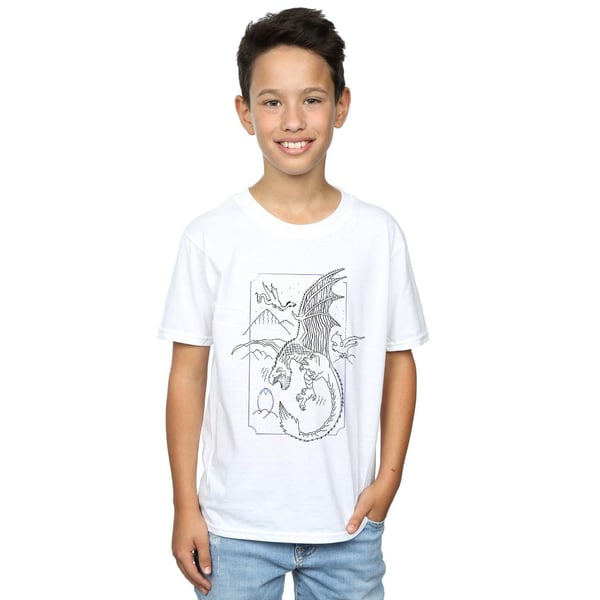 Harry Potter Boys Dragon Line Art T-Shirt