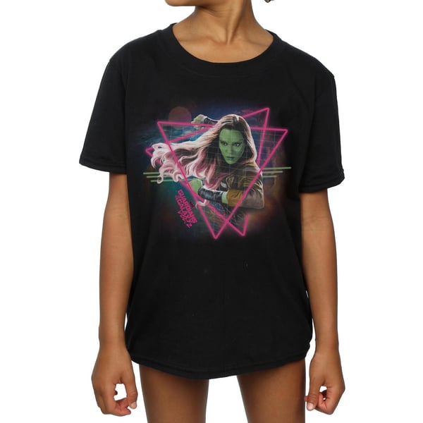 Marvel Girls Guardians Of The Galaxy Neon Gamora Cotton T-Shirt