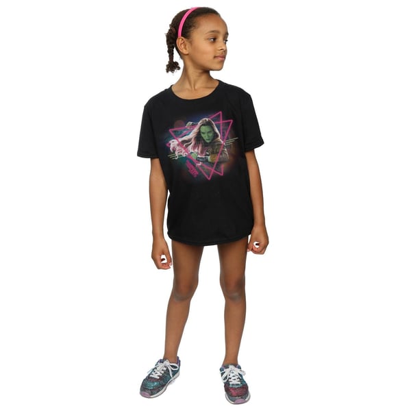 Marvel Girls Guardians Of The Galaxy Neon Gamora Cotton T-Shirt