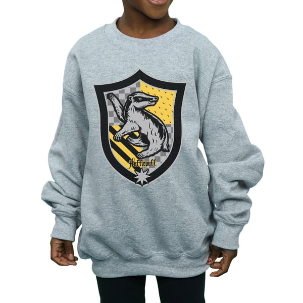 Harry Potter Girls Hufflepuff Crest Flat Sweatshirt