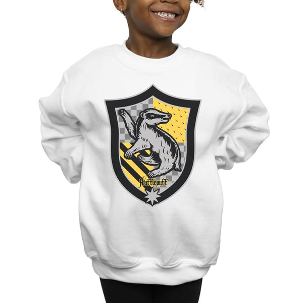Harry Potter Girls Hufflepuff Crest Flat Sweatshirt