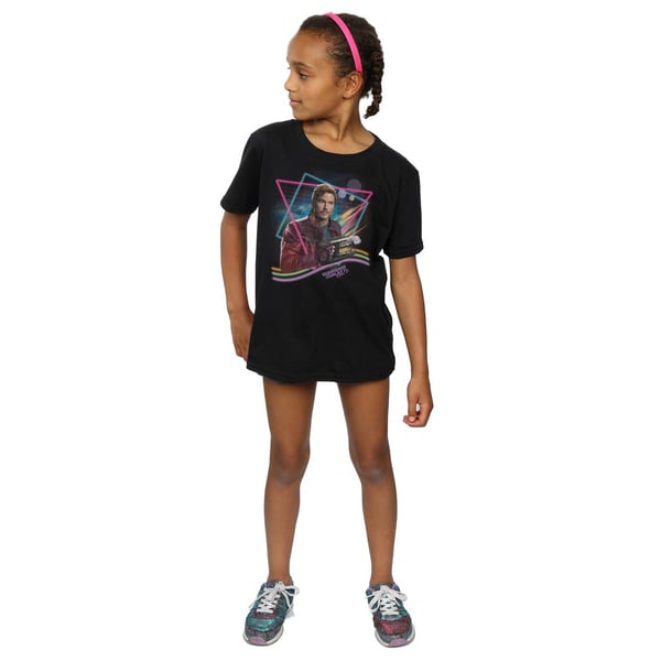 Marvel Girls Guardians Of The Galaxy Neon Star Lord Cotton T-Shirt