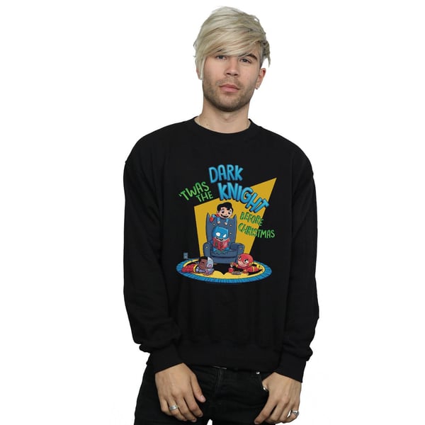 DC Comics Mens Super Friends Dark Knight Before Christmas Sweatshirt
