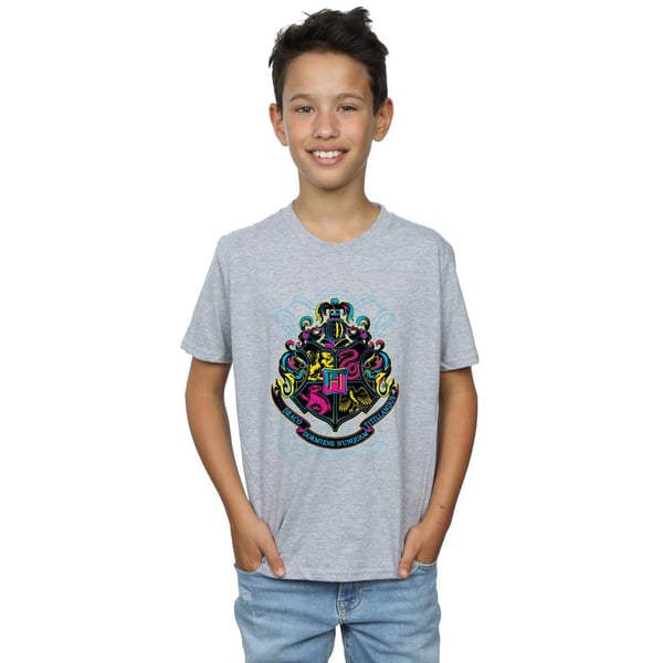Harry Potter Boys Neon Hogwarts Crest T-Shirt