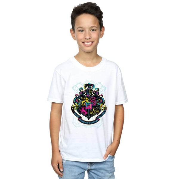 Harry Potter Boys Neon Hogwarts Crest T-Shirt
