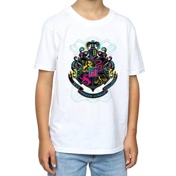 Harry Potter Boys Neon Hogwarts Crest T-Shirt