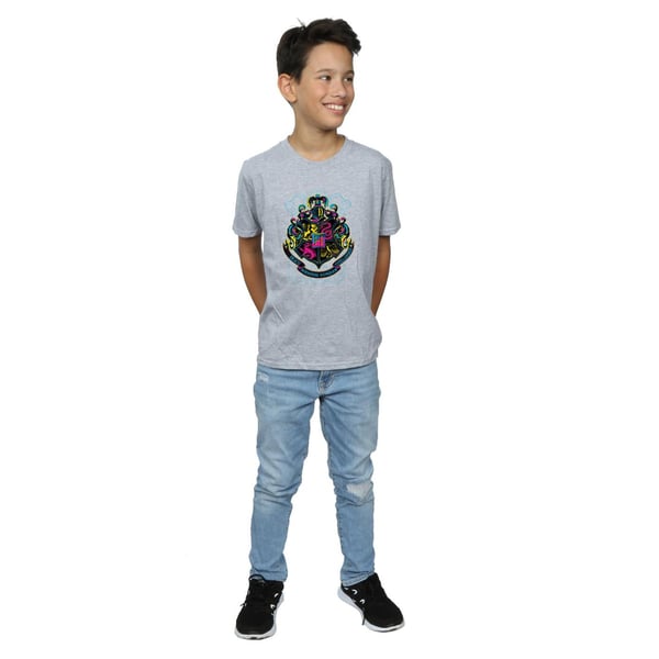 Harry Potter Boys Neon Hogwarts Crest T-Shirt