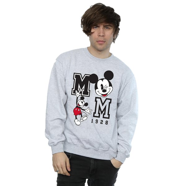Disney Mens Jump And Wink Mickey Mouse Sweatshirt