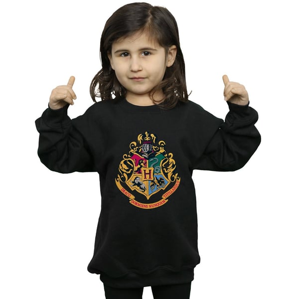 Harry Potter Girls Hogwarts Crest Gold Ink Sweatshirt