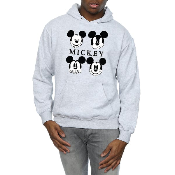 Disney Mens Mickey Mouse Four Heads Hoodie