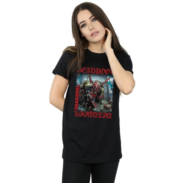 Marvel Womens/Ladies Deadpool Here Lies Deadpool Cotton Boyfriend T-Shirt