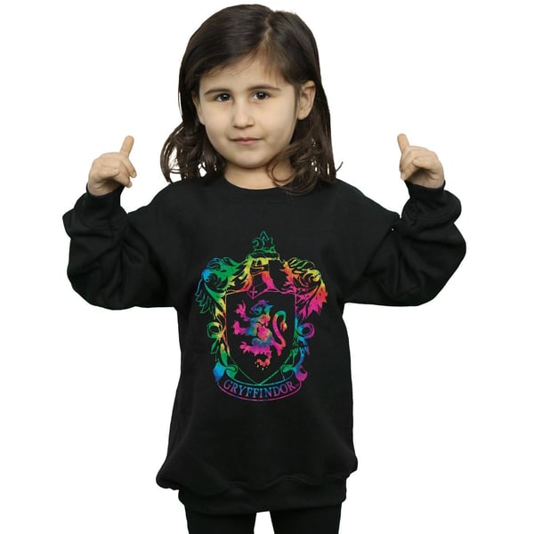 Harry Potter Girls Gryffindor Crest Tie Dye Infill Sweatshirt