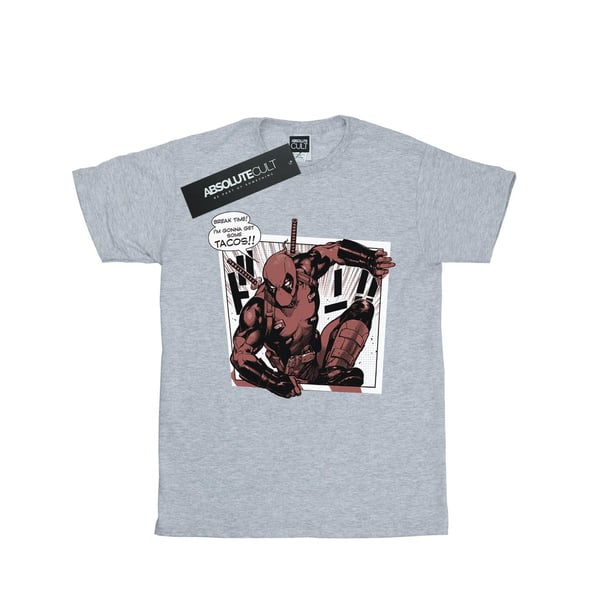Marvel Womens/Ladies Deadpool Breaktime Tacos Cotton Boyfriend T-Shirt