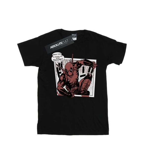 Marvel Dam/Dam Deadpool Breaktime Tacos T-shirt i bomull i Boyfriend-modell
