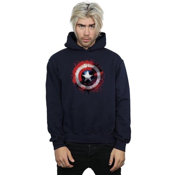 Marvel Mens Avengers Captain America Art Shield Hoodie