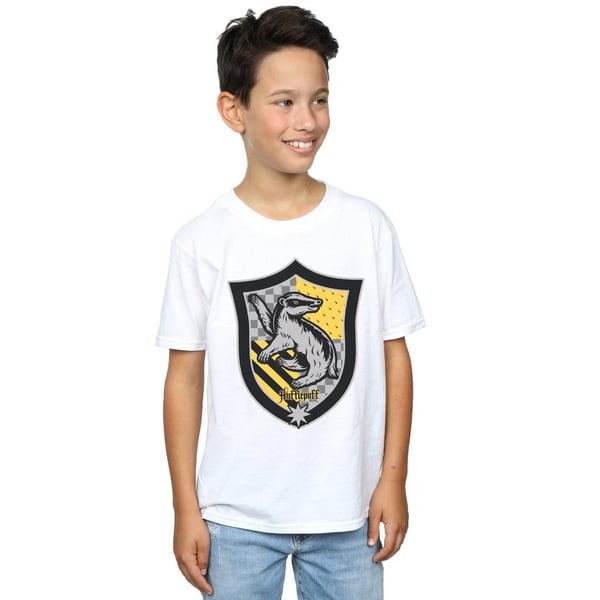 Harry Potter Boys Hufflepuff Crest Flat T-Shirt