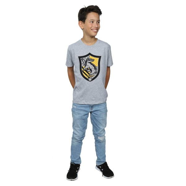Harry Potter Boys Hufflepuff Crest Flat T-Shirt