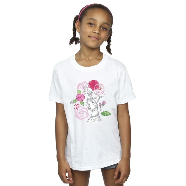 Disney Girls 101 Dalmatians Flowers Cotton T-Shirt
