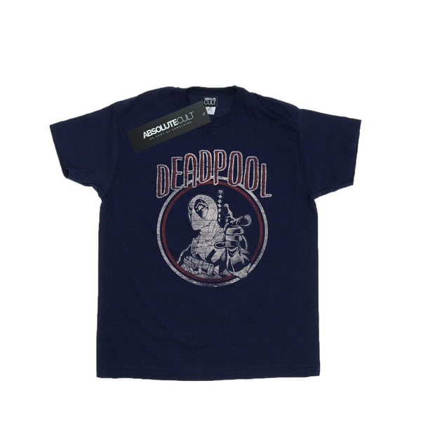 Marvel Dam/Kvinnor Deadpool Vintage Circle Bomull Boyfriend T-Shirt