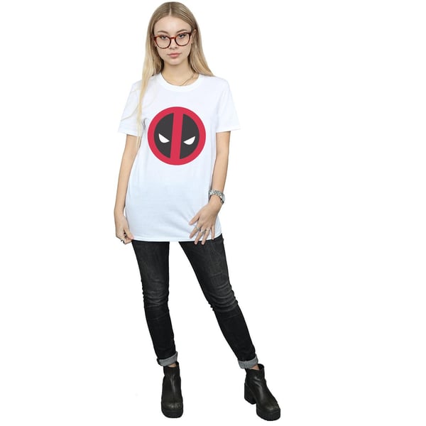 Marvel Womens/Ladies Deadpool Large Clean Logo Cotton Boyfriend T-Shirt