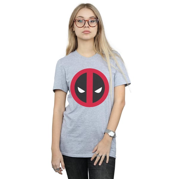 Marvel Womens/Ladies Deadpool Large Clean Logo Cotton Boyfriend T-Shirt