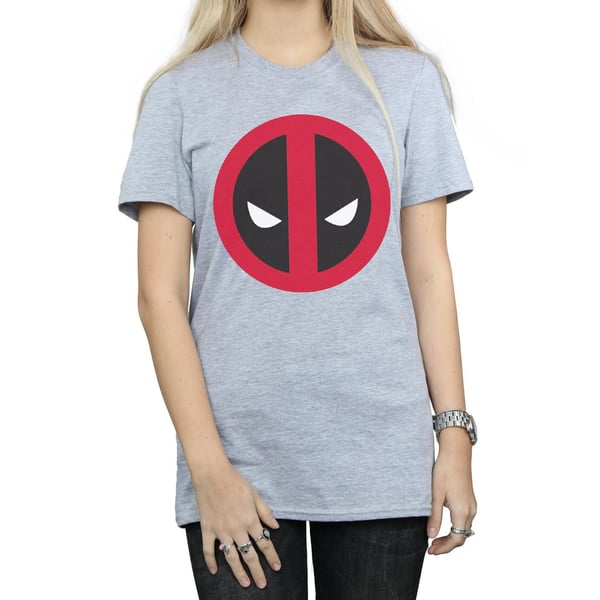 Marvel Womens/Ladies Deadpool Large Clean Logo Cotton Boyfriend T-Shirt
