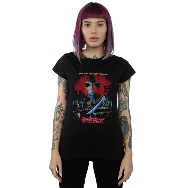 Friday The 13th Womens/Ladies Jason Takes Manhattan Cotton T-Shirt