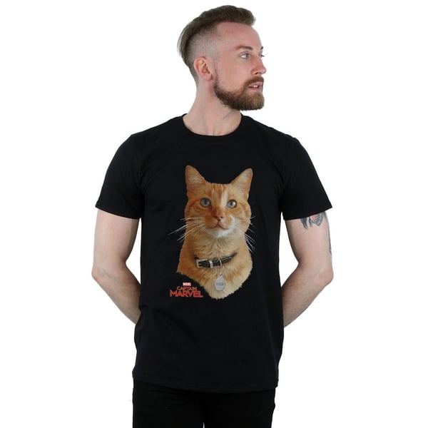 Marvel Mens Captain Marvel Goose Photo T-Shirt
