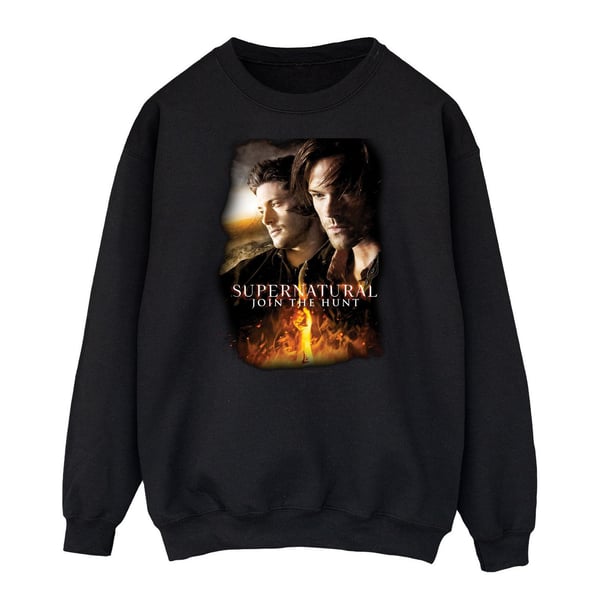 Supernatural Naisten/Naisten Flaming Poster -collegepaita
