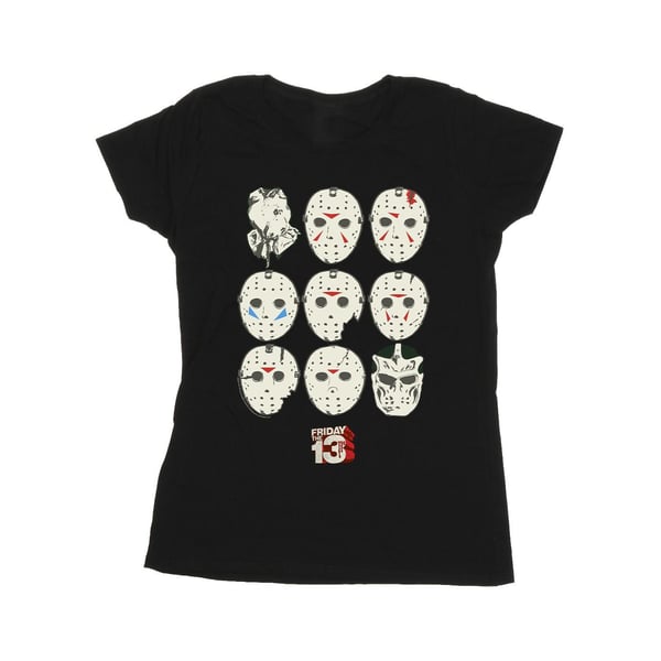 Friday The 13th Womens/Ladies Jason Masks Cotton T-Shirt
