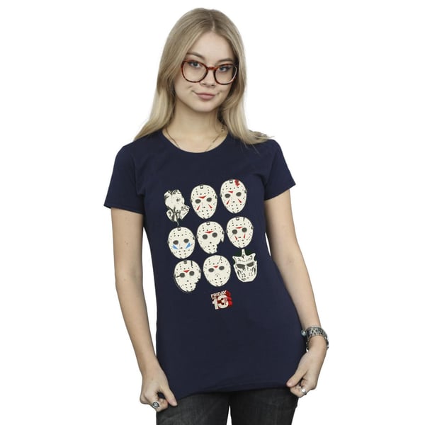 Friday The 13th Womens/Ladies Jason Masks Cotton T-Shirt
