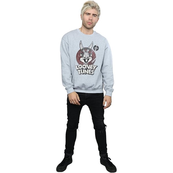 Looney Tunes Mens Bugs Bunny Circle Logo Sweatshirt