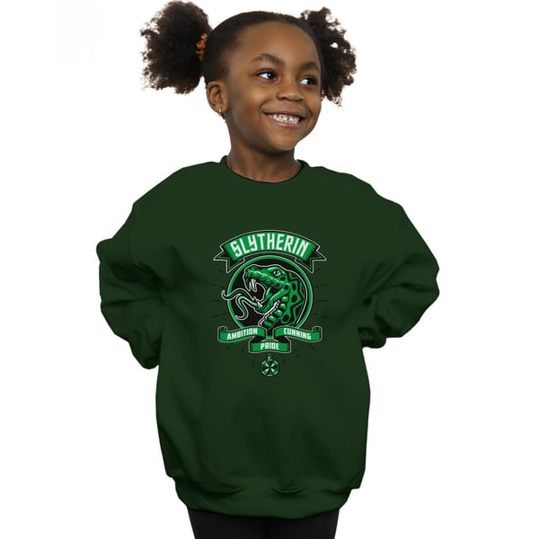 Harry Potter Girls Slytherin Toon Crest Sweatshirt