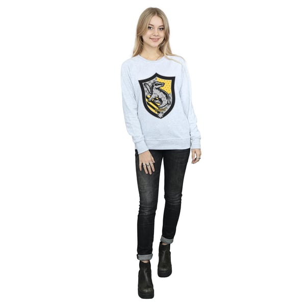 Harry Potter Womens/Ladies Hufflepuff Crest Flat Sweatshirt