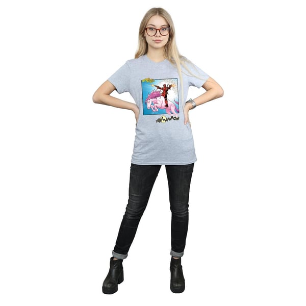 Marvel Womens/Ladies Deadpool Hey You Cotton Boyfriend T-Shirt
